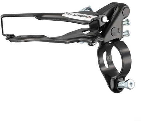 Desviador delantero para bicicletas de montaña y práctico regulador de transmisión, hecho de aleación de aluminio y acero al carbono, tamaño 10 x 10 x 8 5 cm, ligero 136 g