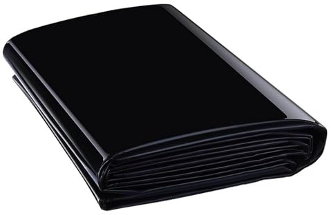 Membrana impermeable de 0,2 mm para estanques de jardín al aire libre, cubierta flexible negra para estanques de peces y revestimientos preformados, 10 x 10 m