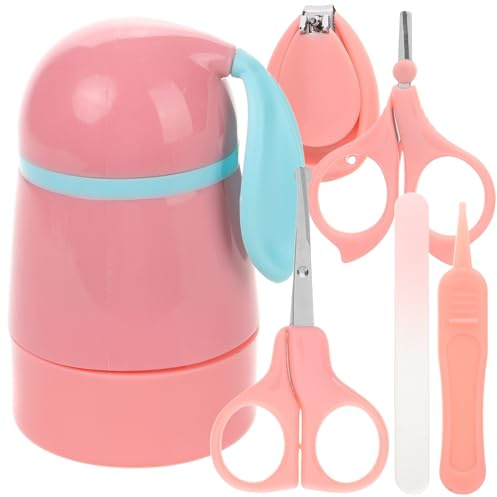 BESTonZON Elektrische Babynagelfeile Mit Babynageltrimmer Und Nagelknipser Für Neugeborene Inklusive Schere Feile Und Pinzette Nagelpflege
