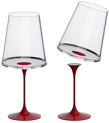 Trebonn SplitGlass Bicchieri Modulari Magnetici (Set 2 calici Red Wine) – Da Bicchiere a Calice in 1 Click – Salvaspazio, Lavabili in Lavastoviglie
