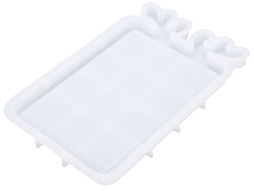 Zunate Silikonbrickaform, Hjorthornsformad Julserveringsfatform, Hartsgjutformar för Hantverk, Rektangulär Hjorthornsform för Smycken för Chokladgodis