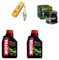 Set Service Kerze NGK Hiflo Ölfilter + Motoröl Motul Kompatibel Mit KTM Duke 390 ABS 2017 2018