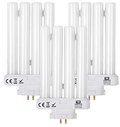 TBE Lighting PLS - Confezione da 3 lampadine a risparmio energetico per lampade da lettura ad alta visione a 4 pin GX10Q-4 Quad Tube