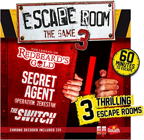 Escape Room: The Game - Vol. 3 | 3 Thrilling Escape Rooms in Your Own Home! | Board Games for Adults | For 3-5 Players | Ages 16+