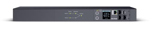 Cyberpower PDU44005 Interruptor de Transferencia automática conmutado de un Solo Banco (ATS) 16A, 8xC13 + 2xC19