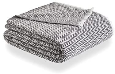 Todocama Couverture en Coton Extra Doux, Quatre Saisons, Couvre-lit Multi-usages canapé, Plaid pour lit, Couverture Foulard, 180 x 240 cm, Gris foncé.