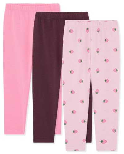 Bramble & Bear Confezione da 3 Leggings morbidi per neonati e bambini, Leggings unisex da 0 a 3 anni, Rosa assortito, 9-12 mesi