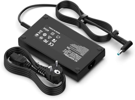 shefor Alimentatore 200W Caricatore Compatibile con HP Omen Pavilion Gaming 15 16 17 Victus 15 16 ZBook Fury Create Studio 15 17 G3 G4 G5 G6 G7 G8 Envy 15 2020 TPN-DA10 L00818-850 ADP-200HB B TPN-LA21