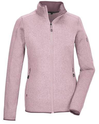 killtec Damen Strickfleecejacke/Fleecejacke mit Stehkragen KOW 111 WMN KNT FLC JCKT, hell malve, 46, 41800-000