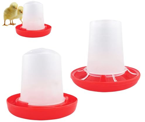 Juego de y Bebedero para Pollitos | Alimentador y Bebedero para Pollitos | Suministros de alimentación y riego de Aves de Corral para Mascotas de Granja al Aire Libre bebé Granero Familia