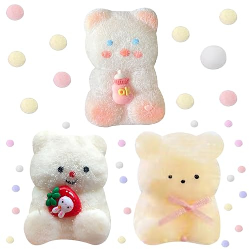 ZXTGBQ 3 st Taba Squishy Kit, Stressavlastande leksak, squeeze-leksaker, squishi katttass, ultramjuk leksak, stressavlastande klämleksaker, stressavlastare för barn och vuxna