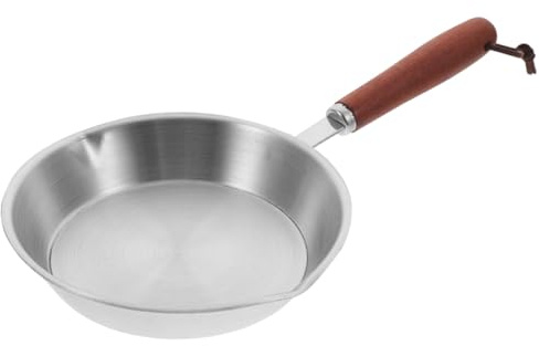 ARTSEWPLY Sartén Pequeña Para Huevos De Acero Inoxidable Calentamiento Rápido y Uniforme Antiadherente Sin Recubrimiento Portátil Para Cocina Familiar y Desayuno