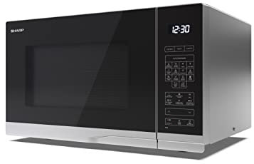 SHARP YC-PC322AU-S 32 Litre 1000W Digital Combination Microwave Oven with 1300W Grill, 10 power levels, ECO Mode, defrost function, LED cavity light - Silver