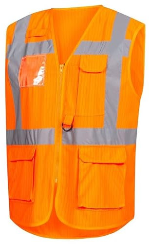 Nitras Warnweste 7118 Antistatisch, orange, Größe 3XL