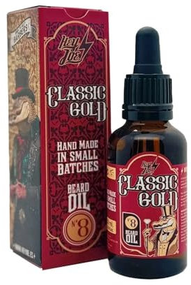 Hey Joe - Aceite para Barba Nº 8 Classic Gold 30 ml - Nutre y Suaviza la Barba - Con Aceites de Argán, Jojoba y Macadamia - Aroma Exclusivo Classic Gold - Testado Dermatológicamente