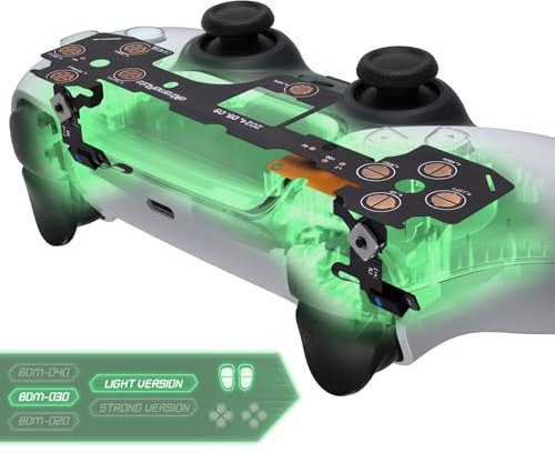 eXtremeRate Micro Switch - Light Version Tactile Clicky Hair Trigger Kit for PS5 Controller BDM-030 Shoulder Buttons, Ergonomic Micro Switch L2R2 Tactile L1R1 Buttons Mouse Click for PS5 Controller