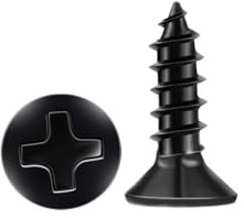 Self Tapping Screws, Screws for Wood,Carbon Steel Black Small Screw, Suitable for Furniture, Woodworking, DIY Model Fixing, M3 x 12mm (200 pcs)