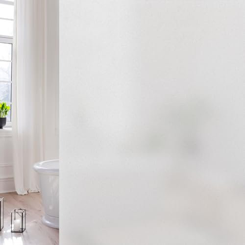 Volcanics Window Film Privacy 90x200cm with Installation Tools - Frosted Opaque Static Cling Glass Film for Home, Office, Bathroom, UV Protection, No Adhesive, Easy to Apply, Frosting for Glass Doors