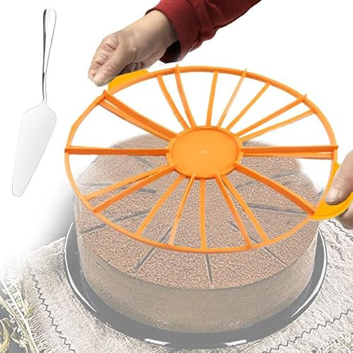 YouYuer Divisore incisore per Torta Dolci Affetta Torte 10/12 fette Cake Design Taglia Fette Dolce crostate Affettatrice Dolci Torta Taglierina Regolabile Torte Pasticceria Divisori Torta Tagliaporta