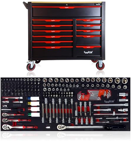 Toolcar Carro de herramientas - 11 cajones completos | cajón vacío | cierre suave