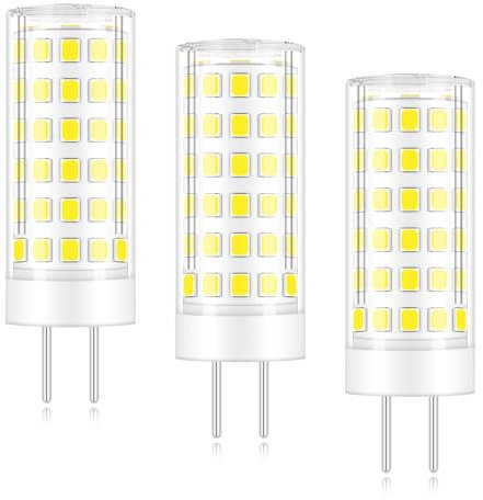 XIMNCHNI GY6.35 LED Lampe 6W Ersetzt Halogen 60W 50W 40W 12V Warmweiß 3000K Led Lampe Bi-Pin Sockel JC Typ 2-Stifte Led Glühbirnen G6.35 Ersatz für Halogen Stiftleuchte JCD 3er-Pack