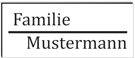 KIWISTAR UG – a partir de 1 – Placa para el nombre, 60 x 25 mm, autoadhesiva, color blanco y negro, placa de timbre personalizada, con grabado, resistente a los rayos UV y a la intemperie