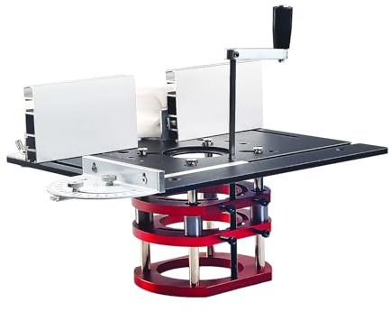 Flylin Sollevatore per fresatrice con piastra superiore, piastra in alluminio e kit di sollevamento per fresatrice, sistema di sollevamento di precisione per lavorazione del legno, scanalatura