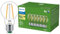 Philips Ultra Efficient LED Glühbirne, Energieeffizienzklasse A, mit E27 Sockel, 40 W, klar, warmweiß 2700 K, 6er Pack