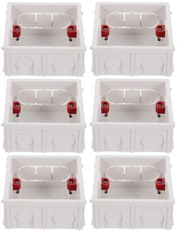 COHEALI Boîte Électrique Murale en Pvc Blanc 86 Type 45 Mm Haute, Lot de 6 Pièces, Installation Facile pour Prises et Câblage Extérieur