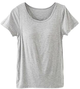 Toppar för kvinnor med integrerad behå, stor storlek, bh, t-shirts, gym, sport, yoga, undertröjor, sommar, bekväm, avslappnad, kortärmad, undertröjor