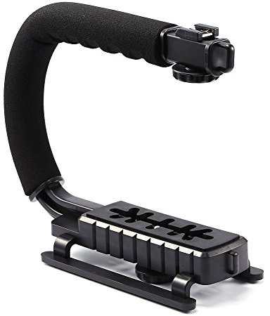Brazo estabilizador Handheld Cámara C Forma de vídeo Bracket Mano Estabilizador Handheld Stabilizer Soporte Cámara Réflex Estabilizador para SLR DV Videocámara Negro