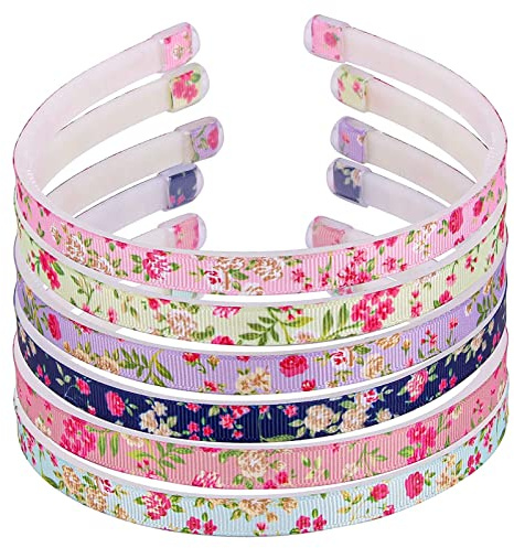 6 pack Headbands for Women, Headband for girls,Vintage Sponge Hair band | Wide Brim European Style Hair Accessories (Houndstooth style)