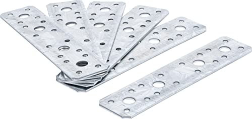 BGS Diy 80791 | Assortiments de pattes de fixation plates | 180 x 40 x 2 mm | 6 pièces