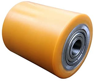 WIKO Ruedas Para Cargas Pesadas - Rodillo de Poliuretano Para Transpaleta 80x95 mm Hasta 800 kg con Rodamientos de Bolas - Rueda Fijadora de Palets (orificio de eje de 20 mm)