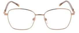 Zadig & Voltaire Quadratisch Edelstahl Brillen in Shiny Copper Gold für Damen, Brille mit Sehstärke, optional mit Sonnenbrillen tönung oder Blaulichtfilter (Modell VZV352)