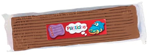 Plasticine One Colour Slab 400g - Brown, Modelling Clay for Professional Animators and Model Makers, Easy to Shape and Mould, Make Sculptures, Models and Stop-Motion Animations