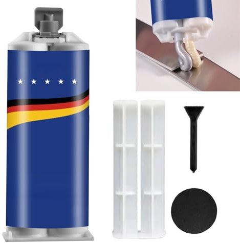 AB Metal Repair Glue Metallkleber Hitzebeständig Metall Kleber Magischer Schweißkleber Metall Reparatur Paste Wasserfeste Versiegelung und Hitzebeständigkeit Riss Mittel Reparatur mit Schaber（85ml）