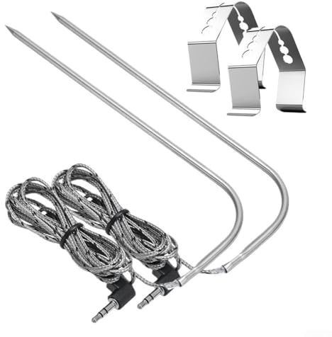 Exakta och pålitliga temperaturavläsningar med PT1000-sensor 2-pack för Traeger Grillar träpellets ugn köttsonder