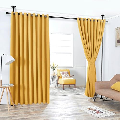 Tringle Rideau sans Percage 120-300 cm (H) × 70-245 cm (L) – Paravent Intérieur Amovible & Séparateur de Pièces – Élégant, Robuste & Sans Outils-