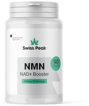 NMN = NAD+ Supplement, 600mg per Serving, Enhanced Absorption, Actual NAD+ Supplement for Cellular Repair & Energy Metabolism | Vegan, Non-GMO