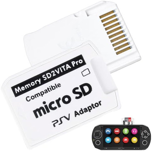 Kasoud PS Vita 5.0 SD Memory Card Adapter, Ultimate Version SD2vita 5.0 Memory Card Adapter, For PS Vita 1000 2000 Henkaku Enso Firmware 3.60 System or Above (2)