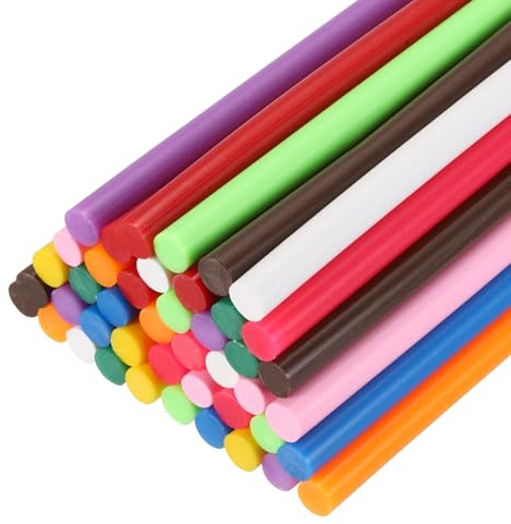 PATIKIL Bastoncini Di Colla A Caldo Per Pistola Per Colla 44 Pezzi Bastoncini Adesivi A Fusione All'Ingrosso Per Progetti Artistiche Riparazioni Domestiche 11 Colori (7mm x 100mm)