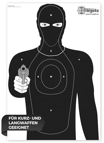 Stora målskivor x kriminal target*/50 x 70 cm/papper 120 g/m² (100 stycken)