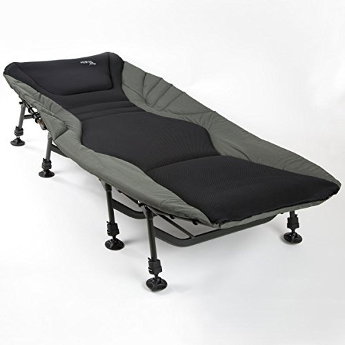 Mostal Alu King Size Bedchair 8-Bein Liege Deluxe Angelliege XXL bis 180kg belastbar