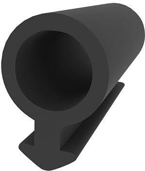 Schlauchdichtung für Kömmerling Kunststofffenster - Schwarz - Muster - 3 mm Nutbreite - Anschlagdichtung mit Schlauch - Fensterdichtung gegen Zugluft und Lärm - Passgenau für Austausch und Sanierung