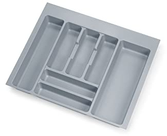 Emuca - Adjustable Cutlery Tray for Drawer, Cutlery Drawer Organizer 60cm Cabinet Width