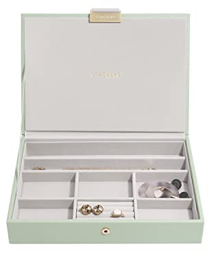 Stackers Sage Green Classic Medium Jewellery Box Lid