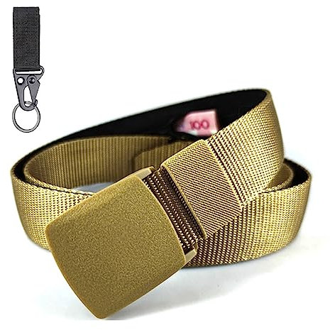 BLAINDERS - Geldgürtel mit Reißverschluss Geheimfach, Geldversteck, geeignet für Reise, Dienstreise, Joggen, für Herren und Frauen. (Gelb)