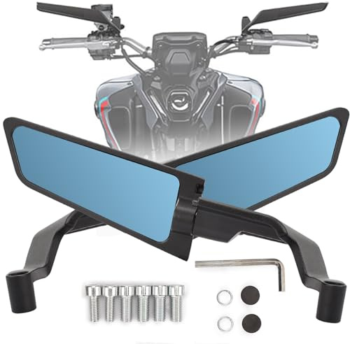 XINGWU Motorcycle Mirrors Large Stealth Mirror Anti-glare Adjustable Wind Wing Side Rearview Mirror for Z650 Z900 Z1000 Duke 390 790 1290 MT07 MT09 S1000 Street Bike