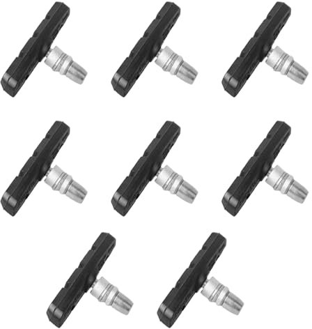 8 Stück V-Brake Bremsschuhe,Bremsbeläge Fahrrad,Felgenbremse,70 Mm Lang,Symmetrischem Gewinde Und Befestigungsmaterial,Mit Bolzen,Hohe Bremsleistung bei Nässe I Langlebig & Passgenau für Fahrrad Brems